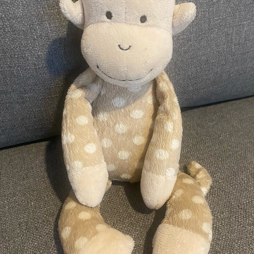 Jellycat little Jellycat Monty Monkey 11” plush rattle toy preowned